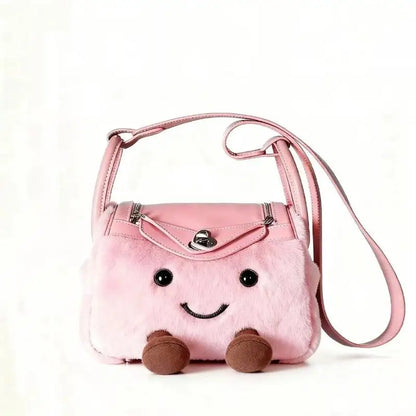 Cute Plush Doll Tote Bag – Large Capacity Kawaii Shoulder Bag