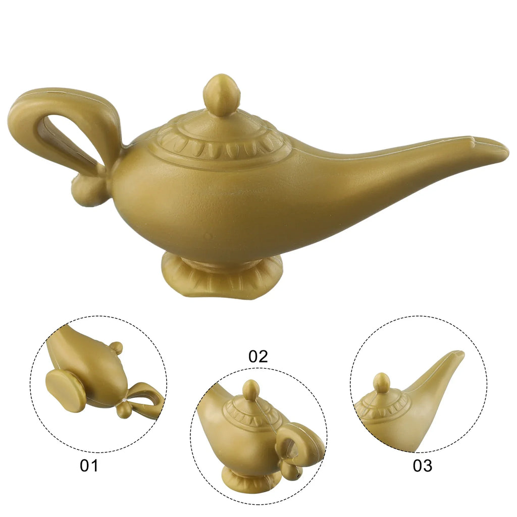 Aladdin Genie Lamp Costume Props Halloween Christmas Tea Pot Cartoon Genie Lamp Home Party Ornament