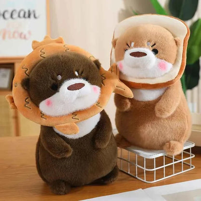 Kawaii Otter Plush Pillow – Soft Dinosaur Rabbit Unicorn Stuffed Animal
