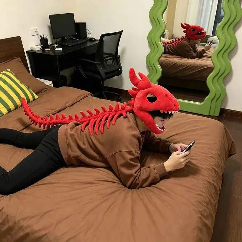 Skeleton Dinosaur Plush Toy – Giant Funny Dinosaur Stuffed Animal Pillow