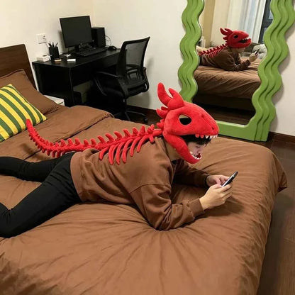 Skeleton Dinosaur Plush Toy – Giant Funny Dinosaur Stuffed Animal Pillow