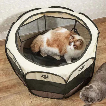 Folding Pet Tent Playpen – Portable Dog and Cat Outdoor Shelter