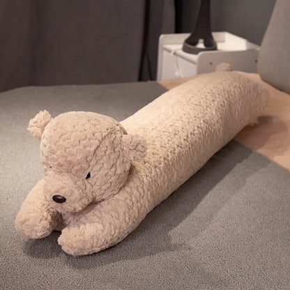 Long Curly Animal Plush Pillow – Giant Stuffed Body Cushion