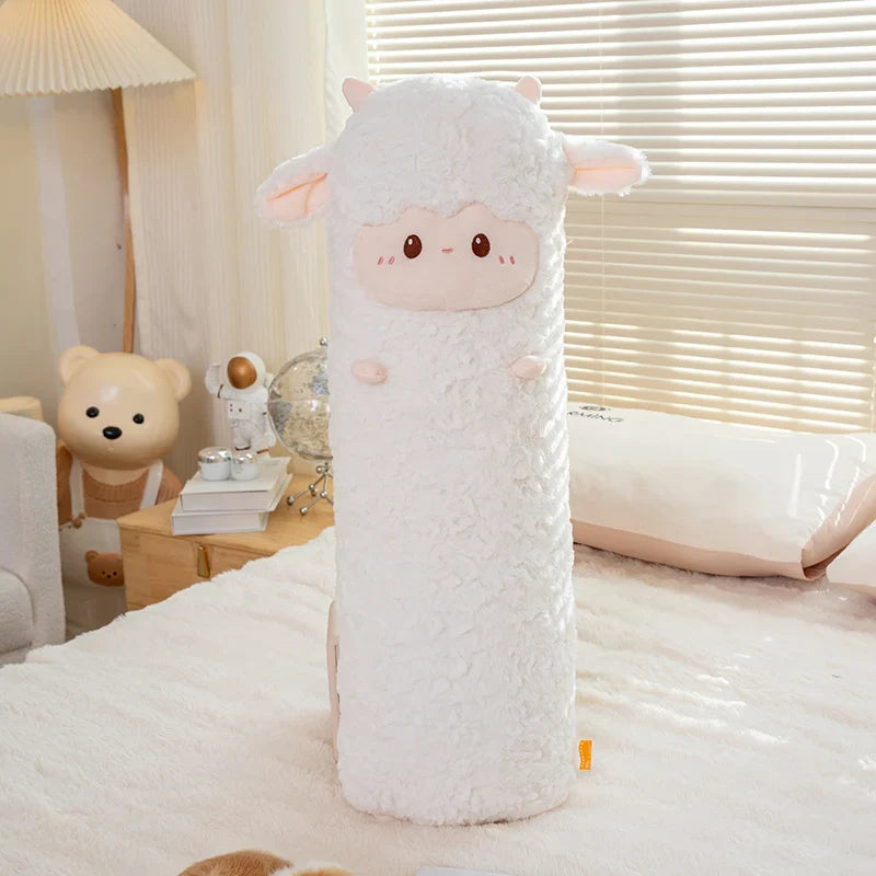 Giant Sleeping Sheep Plush Toy – Long Sheep Body Pillow Stuffed Animal