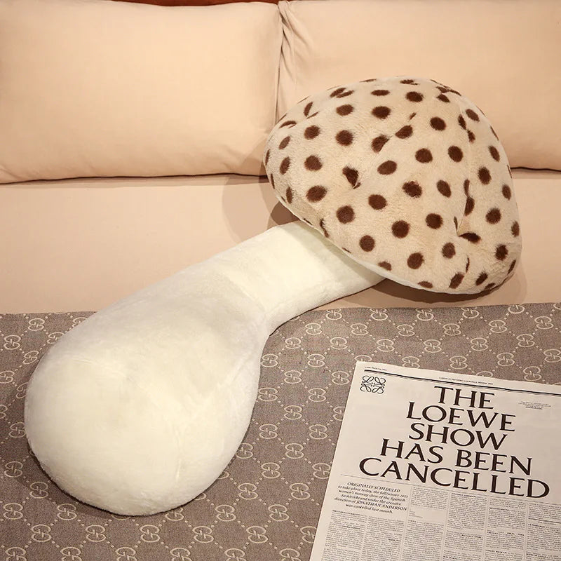 Giant Mushroom Plush Pillow – Huggable Plant Cushion for Sofa & Floor