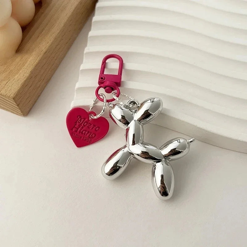 Y2K Balloon Dog Keychain Models for Girls Sweet Ins Style Balloon Dog Phone Chain Key Buckle Accessories Bag Pendant Toys New