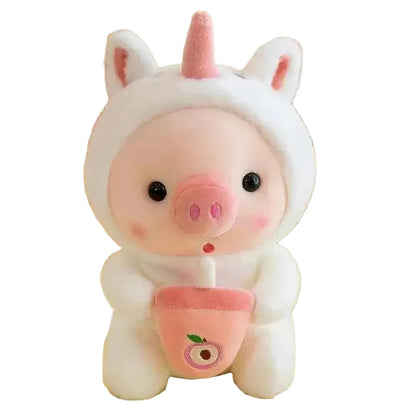 Milk Tea Pig Plush Pillow – Cute Frog Animal Stuffed Doll