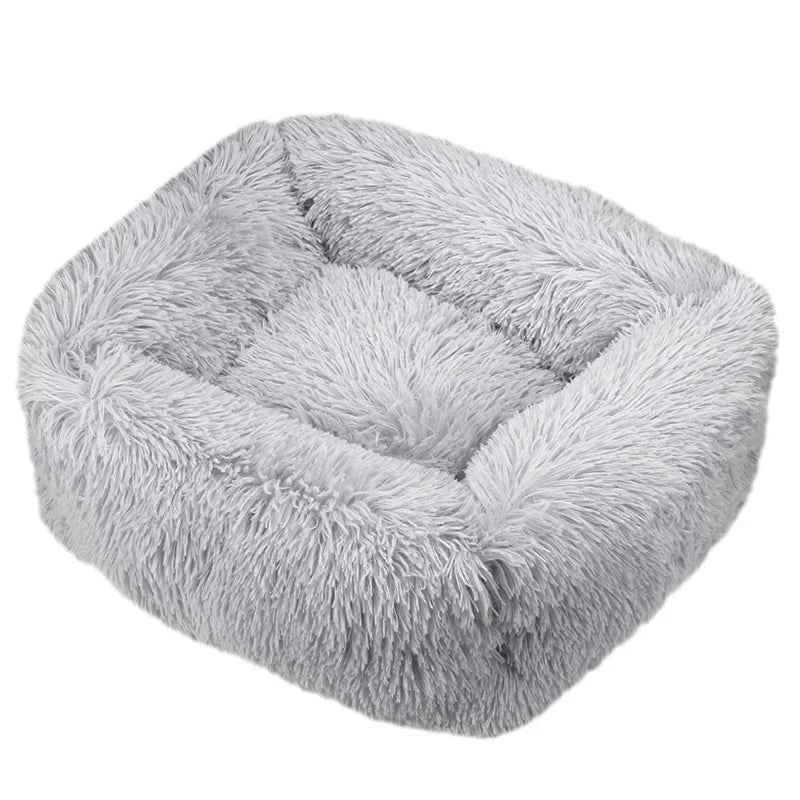 Rectangle Plush Dog Bed – Warm Pet Sofa Cushion for Cats and Dogs