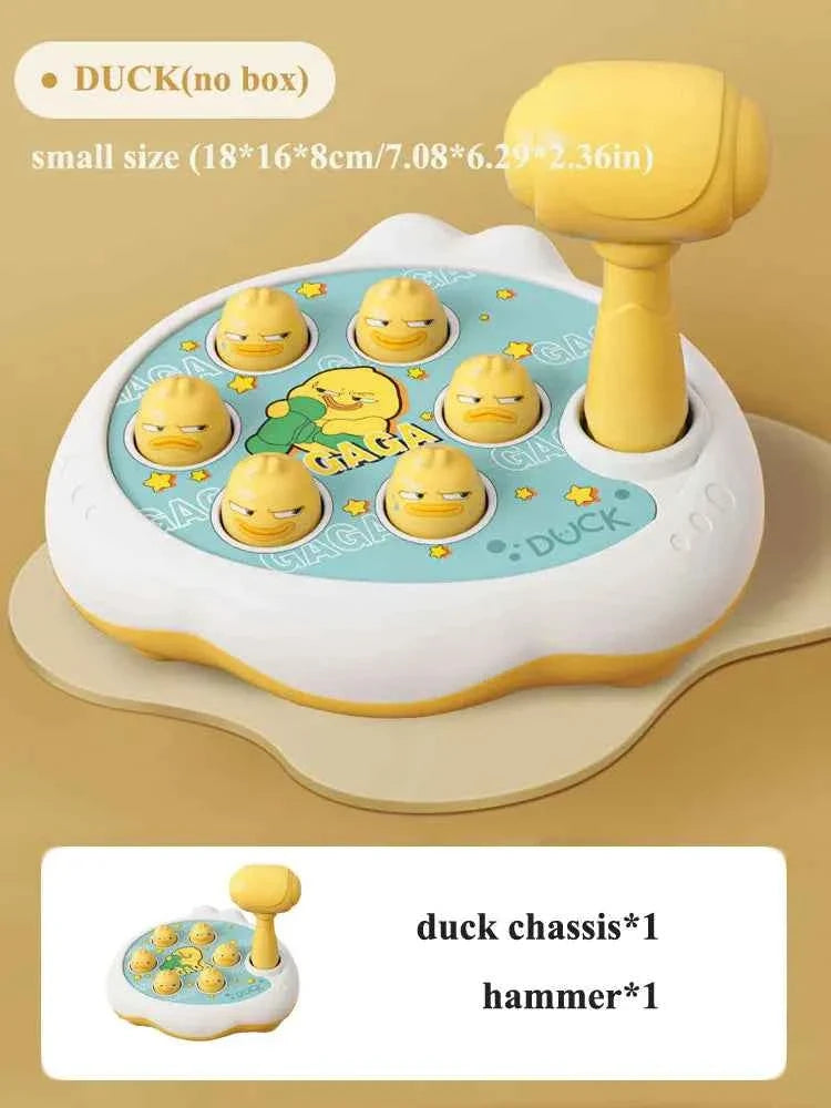 Duck/Frog/Pig Baby Toy Montessori Learning Game Educational Puzzle Gift for 12 24 Months Toddler Boy/Girl with Hammer