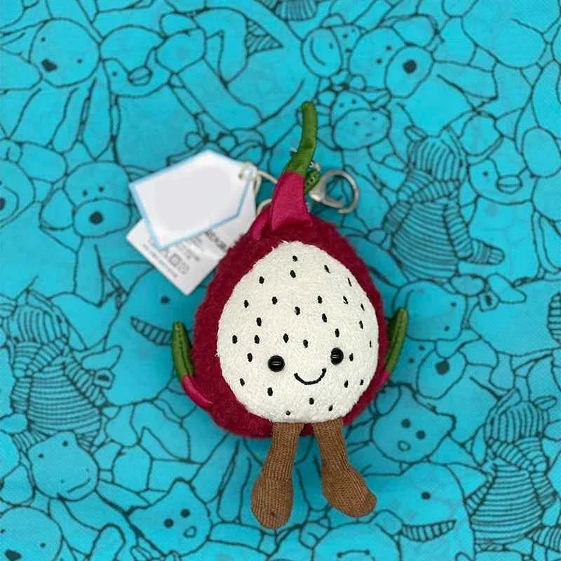 Mini Food Plush Bag Charm – Soft Jellyfish Cherry Watermelon Keychain Plush