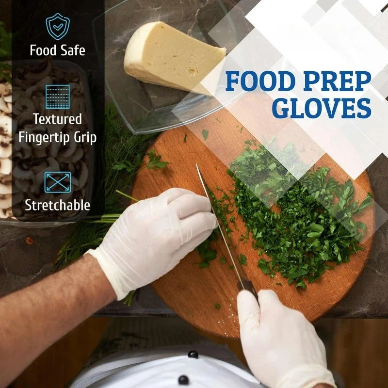 10-100PCS White Nitrile Disposable Gloves,Latex Free,Powder,Household Gloves for Cooking Food Safe Cleaning Work Glove