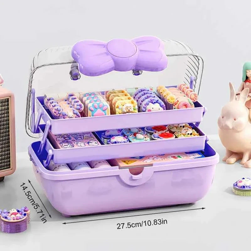 Multi-layer Hairpin Organizer Cute Girl Jewelry Case Head