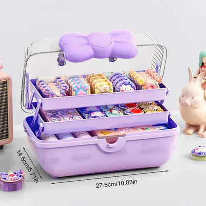 Multi-layer Hairpin Organizer Cute Girl Jewelry Case Head