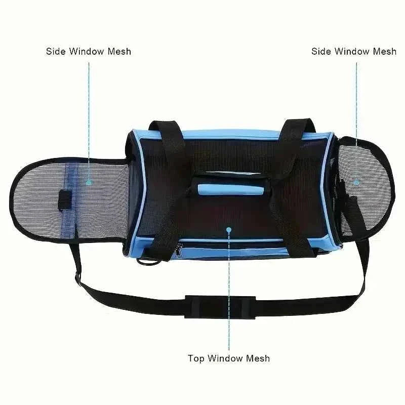 Portable Dog & Cat Travel Carrier – Breathable Mesh Pet Handbag