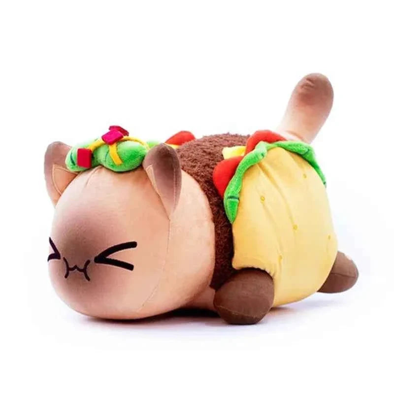 Food Cat Plush Pillow – 9.8" (25cm) Cute Snack Cat Stuffed Toy