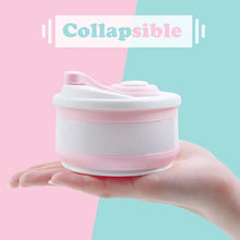 12 Oz Reusable Silicone Collapsible Cups with Lid for Camping 350ml 500ml Portable Folding Coffee Cups for Travel