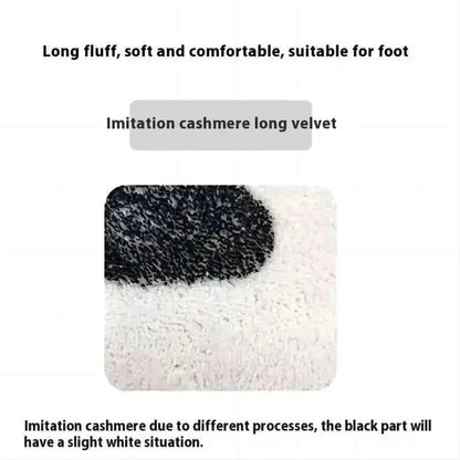 Cartoon Lemon Smiling Plush Carpet Bathroom Water-Absorbing
