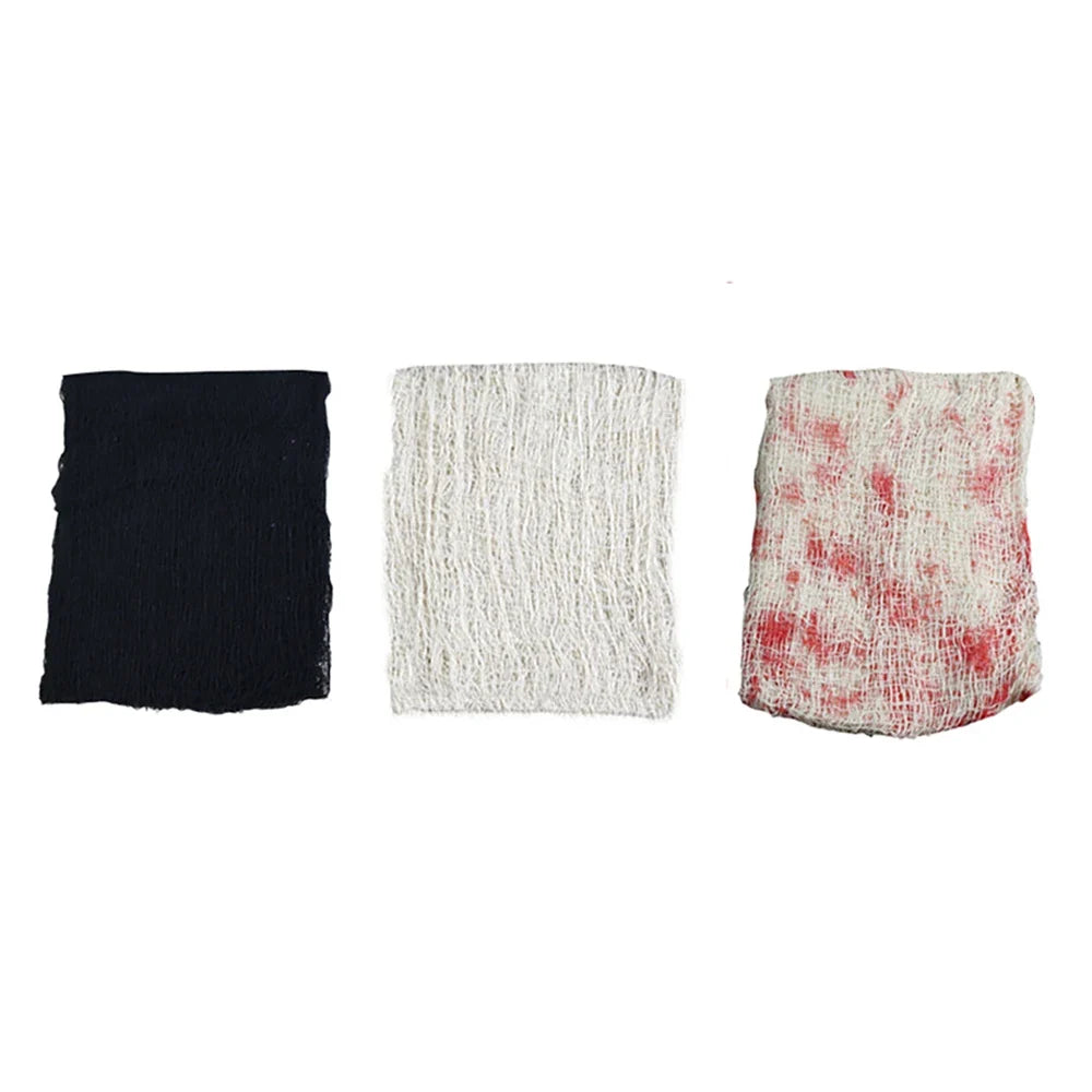 Halloween Bloody Gauze Decorations,Horror Bloody Cloth Bandage,Door Curtainsss,Halloween Haunted House Party Props