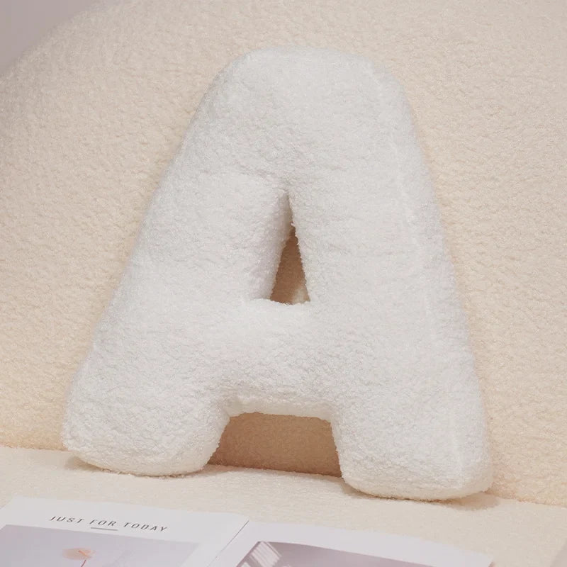 Kawaii English Letter Plush Pillow – Soft Stuffed Alphabet Sofa Cushion & Kids Learning Toy (A–Z + Heart)
