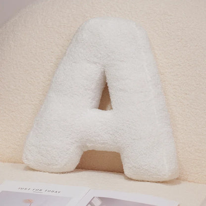 Kawaii English Letter Plush Pillow – Soft Stuffed Alphabet Sofa Cushion & Kids Learning Toy (A–Z + Heart)