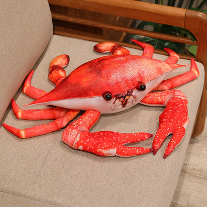 Kawaii Crab Plush Toy – Soft King Crab Pillow Cushion
