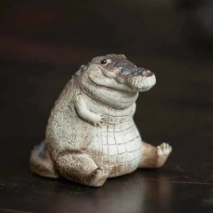 Mini Chubby Crocodile Figurine Realistic Little Gift