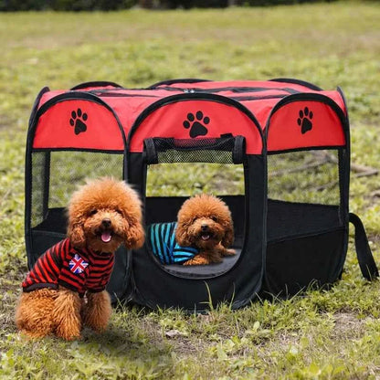 Folding Pet Tent Playpen – Portable Dog and Cat Outdoor Shelter