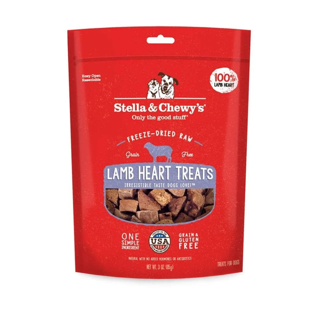 Stella & Chewy’s Freeze Dried Lamb Heart Dog Treat (3oz)
