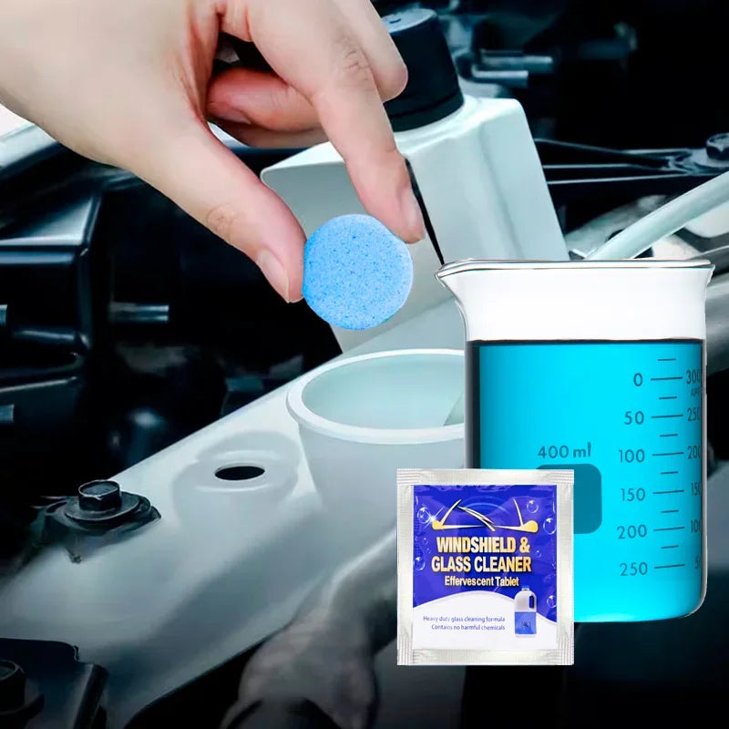 ‌All-Season Windshield Washer Effervescent Tablet (Solid Concentrate) Shellac-Free Formula