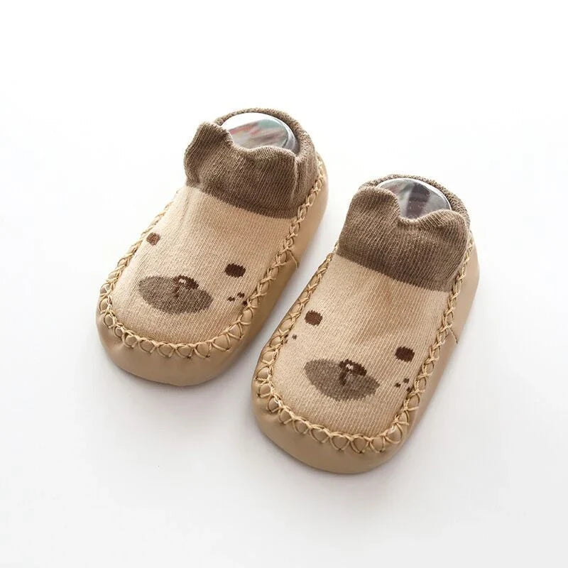 Baby Socks Slippers With Rubber Soles Girl Boy Infant Newborn Children Floor Socks Shoes Anti Slip Soft Sole Toddlers Indoor