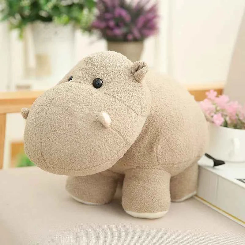 Chubby Hippo Elephant Plush Toy – Soft Kawaii Stuffed Animal Doll