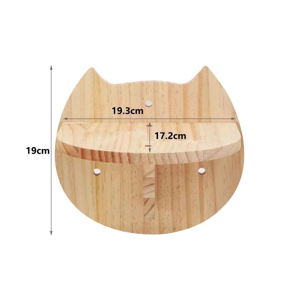 Wall-Mounted Cat Climbing Rope – Solid Wood Pedals & Sisal Scratch Training Toy for Indoor Cats