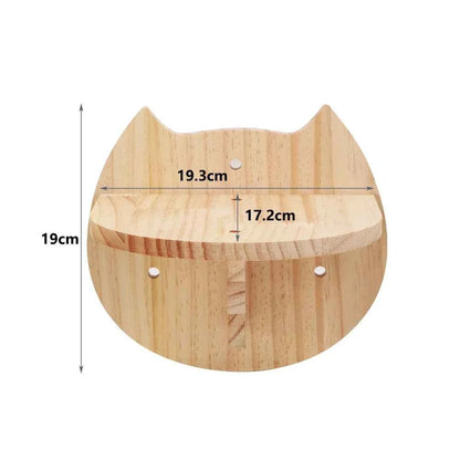 Wall-Mounted Cat Climbing Rope – Solid Wood Pedals & Sisal Scratch Training Toy for Indoor Cats