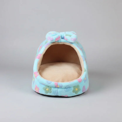 Cozy Cave Dog & Cat Bed – Soft Foldable Puppy Nest with Removable Cover, 100% Cotton, 6 Colors (S–L)