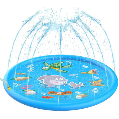 Inflatable Pet Splash Pad & Swimming Pool – Outdoor Water Sprinkler Cooling Mat for Dogs & Kids (2 Designs, 3 Sizes)