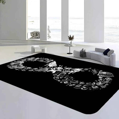 Pixel Game Entrance Floor Mat – Washable Non-Slip Area Rug for Bedroom and Living Room