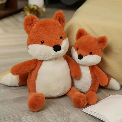 Kawaii Fluffy Fox Plush Toy – Soft Stuffed Cartoon Fox Sofa Pillow & Valentine’s Gift (35–90cm)