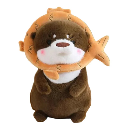 Kawaii Otter Plush Pillow – Soft Dinosaur Rabbit Unicorn Stuffed Animal