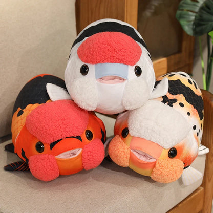 Ranchu Goldfish Plush Pillow – 18.9" (48cm) Fish Cushion Plushie