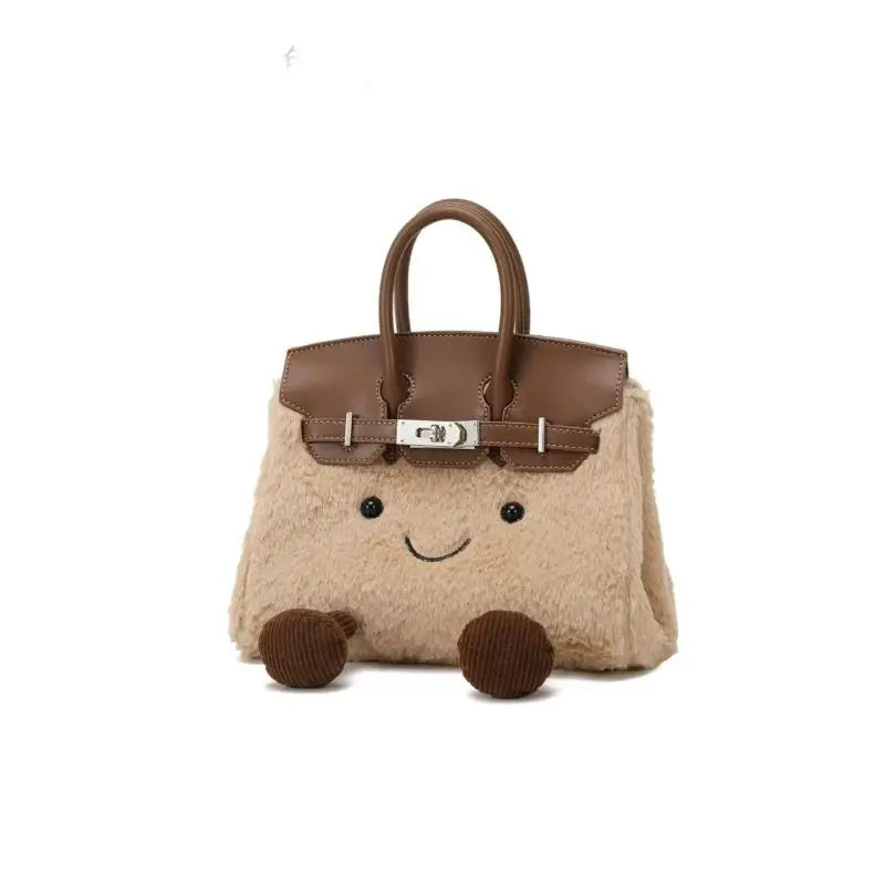 Cute Plush Doll Tote Bag – Large Capacity Kawaii Shoulder Bag