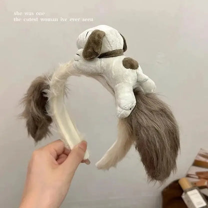 Snoopy Plush Ear Headband – Cute Furry Cosplay Hair Accessory
