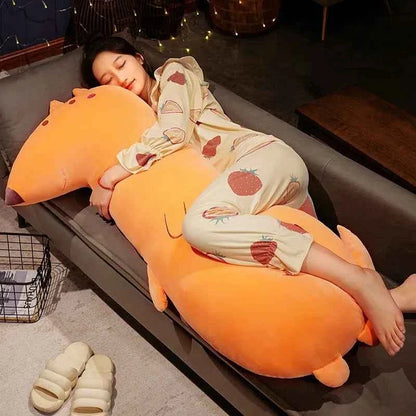 Giant Long Animal Plush Pillow – Fox, Dinosaur & Crocodile Body Pillow