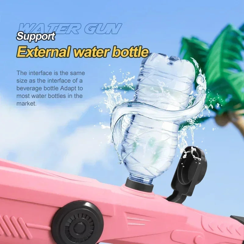 Electric Automatic Water Storage Gun Toys Portable Children Summer Beach Outdoor Fight Fantasy Spray Gun Toys Boy Kid Adult Game