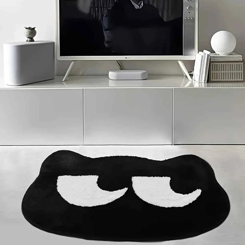 Minimalist Black Cat Carpet Soft Absorbent Non-Slip Doormat