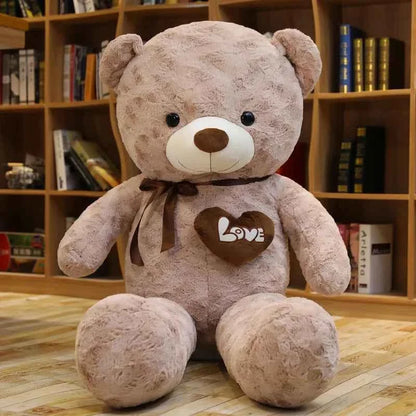 Cute Teddy Bear Plush Toy with Love – Soft Stuffed Animal Pillow Gift for Kids & Lovers