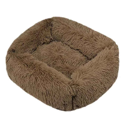 Rectangle Plush Dog Bed – Warm Pet Sofa Cushion for Cats and Dogs