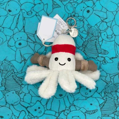 Mini Food Plush Bag Charm – Soft Jellyfish Cherry Watermelon Keychain Plush