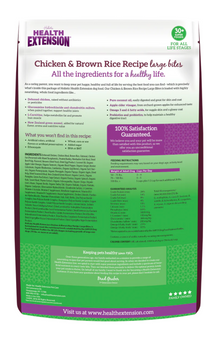 Health Extension All Life Stages Large Bites Chicken and Brown Rice Dog Food (30lb)
