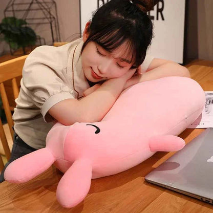 Creative Pink Rabbit Plush Toys Cute Bunny Long Pillow Soft