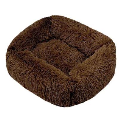 Rectangle Plush Dog Bed – Warm Pet Sofa Cushion for Cats and Dogs